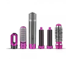Rosberg 555R51100W, plaukų formavimo rinkinys 5 in 1, 1000W, 5 antgaliai, pakabinimo kilpa, violetin