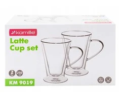 Dvigubų sienelių stiklinių puodelių rinkinys (2 vnt.), po 250 ml, Kamille, 9019