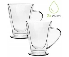 Dvigubų sienelių stiklinių puodelių rinkinys (2 vnt.), po 250 ml, Kamille, 9019