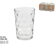 Stiklinės (6 vnt.) 190 ml, 10 x 9 x 7 cm, KITCHEN&amp;GO