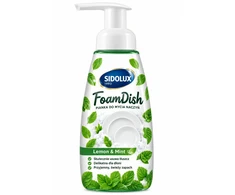SIDOLUX FOAMDISH putojantis indų ploviklis su bazilikų ir mėtų kvapu, 300 ml. 12 vnt. dėžėje.