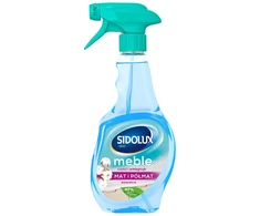 SIDOLUX M PURITY matinių baldų valiklis su purkštuku, 500 ml. 10 vnt. dėžėje.