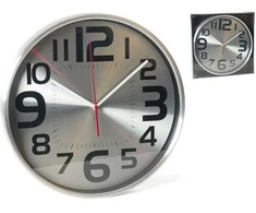Decorlife zegar ścienny Abel 29 cm aliuminio sidabrinė/juoda
