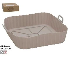 Silikona cepamā forma gaisa friterim 20.5x20.5x6.5 cm pelēka KITCHEN&amp;GO