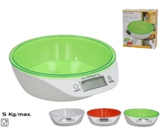 Skaitmeninės virtuvinės svarstyklės 5kg, 18,5 x 20,5 x 6 cm, 3 rūšių, KITCHEN&amp;GO