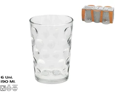 Stiklinės (6 vnt.) 190 ml, 10 x 9 x 7 cm, KITCHEN&amp;GO