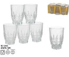 Stiklinės (6 vnt.), 225 ml, 10 x 7 x 7 cm, KITCHEN&amp;GO