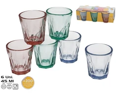 Stiklinės (6 vnt.) 45 ml, 5,5 x 5 x 5 cm, KITCHEN&amp;GO