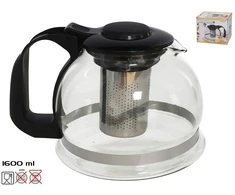 Stiklinis arbatinukas su filtru 1600 ml, 14,5 x 20 x 15,5 cm, KITCHEN&amp;GO