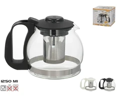 Stiklinis arbatinukas su metaliniu sieteliu 1,2 l, 18,5 x 13 x 13,5 cm, KITCHEN&amp;GO