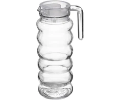 Stiklinis ąsotis su dangčiu, 1 L, raštas 2, 14 x 9 x 24 cm, 47955, GALICJA