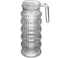 Stiklinis ąsotis su dangčiu, 1 L, raštas 1, 14 x 9 x 24 cm, 47955, GALICJA