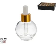 Stiklinis buteliukas su pipete, 30 ml, 4.50 × 4.50 × 7.50 cm, KITCHEN&amp;GO