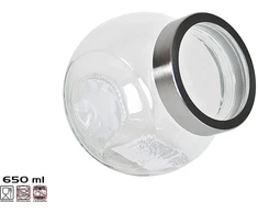Stiklinis laikymo indas 650 ml, 12x9x13 cm, KITCHEN&amp;GO