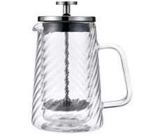Stūmoklinis kavos/arbatos kavinukas, stiklinis, 0,35 L, Klausberg, KB 7762