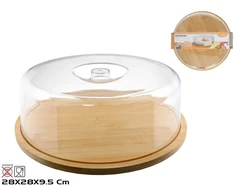 Sūrio dubuo, 28 cm, bambukas, 9,5 x 28 x 28 cm, KITCHEN&amp;GO