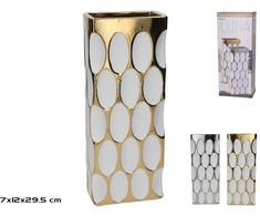 Vaza 12 x 7,5 x 29,5 cm, 2 rūšių, 29,5 x 12 x 7 cm, DECORLIFE