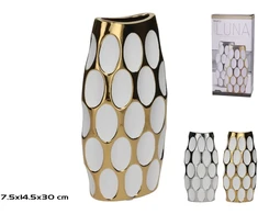 Vaza 14,5 x 7,5 x 30 cm, 2 rūšių, 30 x 14,5 x 7,5 cm, DECORLIFE