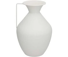 Vaza, baltas metalas, 15.5D x 36 x 24 cm, DECORLIFE