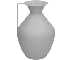 Vaza, pilkas metalas, 15.5D x 36 x 24 cm, DECORLIFE