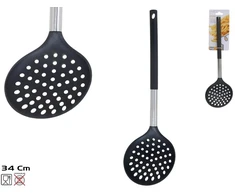 Virtuvinis samtis (kiaurasamtis) juodas plienas Togo, 34,5 x 10 x 7 cm, KITCHEN&amp;GO