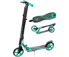 Aliuminis paspirtukas RAVEN ANABEL MINT su dideliais 20 cm. ratais Handbrake