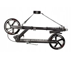 Aliuminis paspirtukas RAVEN STRAIGHT Juodas su dideliais 20 cm. ratais Handbrake
