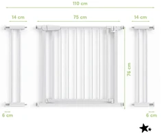 Apsauginiai varteliai vaikams 75–110 cm, balti, tvirtinami be gręžimo