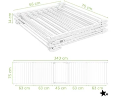 Apsauginiai varteliai vaikams 87–340 cm, balti, moduliniai