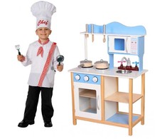 Ecotoys Medinė virtuvėlė Eko Žaislas Žydra