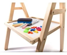 Lean Toys Medinė dvispalvė magnetinė-lentelė su priedais
