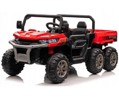 Lean Cars Dvivietis vaikiškas elektromobilis Farmer Truck, raudonas 4x4 300 W