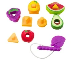 Lean Toys Vaikiška lavinamoji dėlionė „Geometriniai vaisiai“