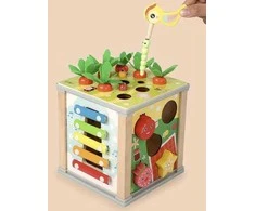 ISO TRADE Medinis edukacinis kubas - Kruzzel sorter 22566, 5-in-1