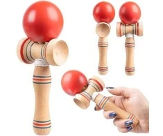 „KENDAMA“ Medinis įgūdžių žaidimas - raudonas