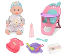 Kūdikio lėlė „Baby Sweet Love“ + maitinimo rinkinys