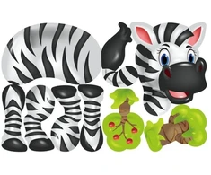 Kūrybinis mozaikinis zoologijos sodas lagamine, 198 detalių 3D dėlionė, kaladėlės, atsuktuvas, konstruktorius