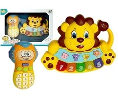 Lavinamasis Muzikinis pianinas Su Gyvūnais ir telefonu "Lion"