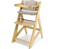 Medinė maitinimo kėdutė WOODY NATURAL 3 IN 1