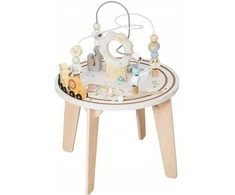 Medinis Montessori veiklos staliukas su magnetiniu traukiniu