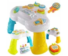 Daugiafunkcinis interaktyvus staliukas Baby Learning table, įvairių spalvų