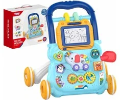 Lean Toys Muzikinis Stumdukas - Vaikštukas Su Piešimo lenta - Mėlynas