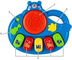 Malplay Muzikinis Stumdukas - Vaikštukas Su Piešimo lenta „BabyLove“