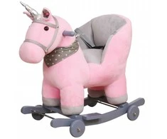 Muzikinis supamas arkliukas vienaragis 2 in 1, Rose