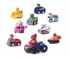 PAW Patrulių rinkinys iš 9 automobilių su figūrėlėmis