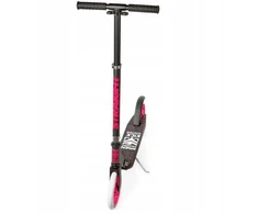 Aliuminis paspirtukas RAVEN STRAIGHT Juodas/Rožinis su dideliais 20 cm. ratais