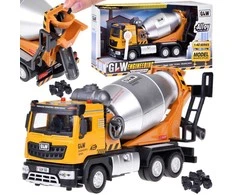 Lean Toys Oranžinis Betono maišyklė HUINA Oranžinis 1:50