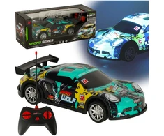 RC sportinis automobilis mėlynos ir žalios spalvos