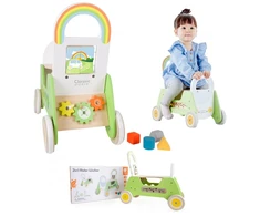 Vaikiškas edukacinis medinis stumdukas , Classic World 2 in1
