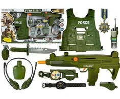 Vaikiškas kariuomenės rinkinys 12 dalių FORCE